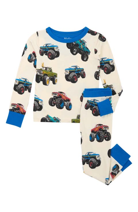 Kids' Mega Monster Truck Fitted Two-Piece Pajamas (Toddler & Little Kid)