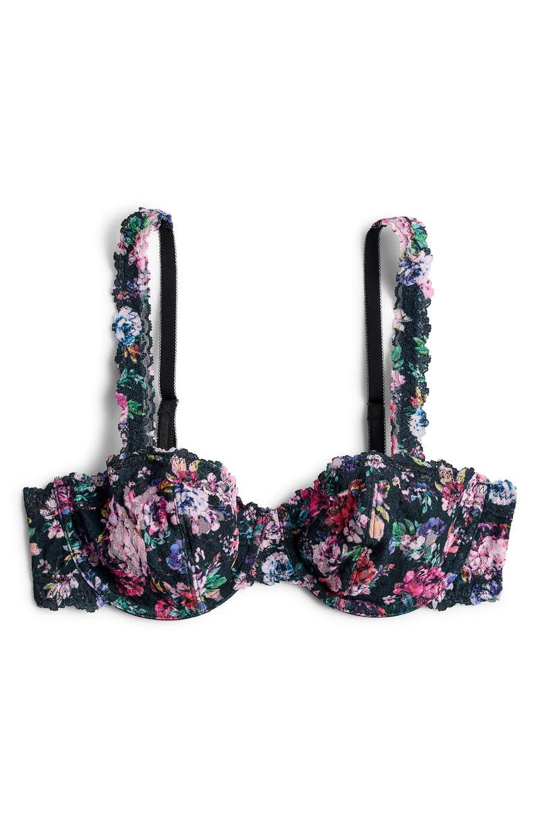 Hanky Panky Signature Lace Underwire Balconette Bra, Alternate, color, Dark Peonies