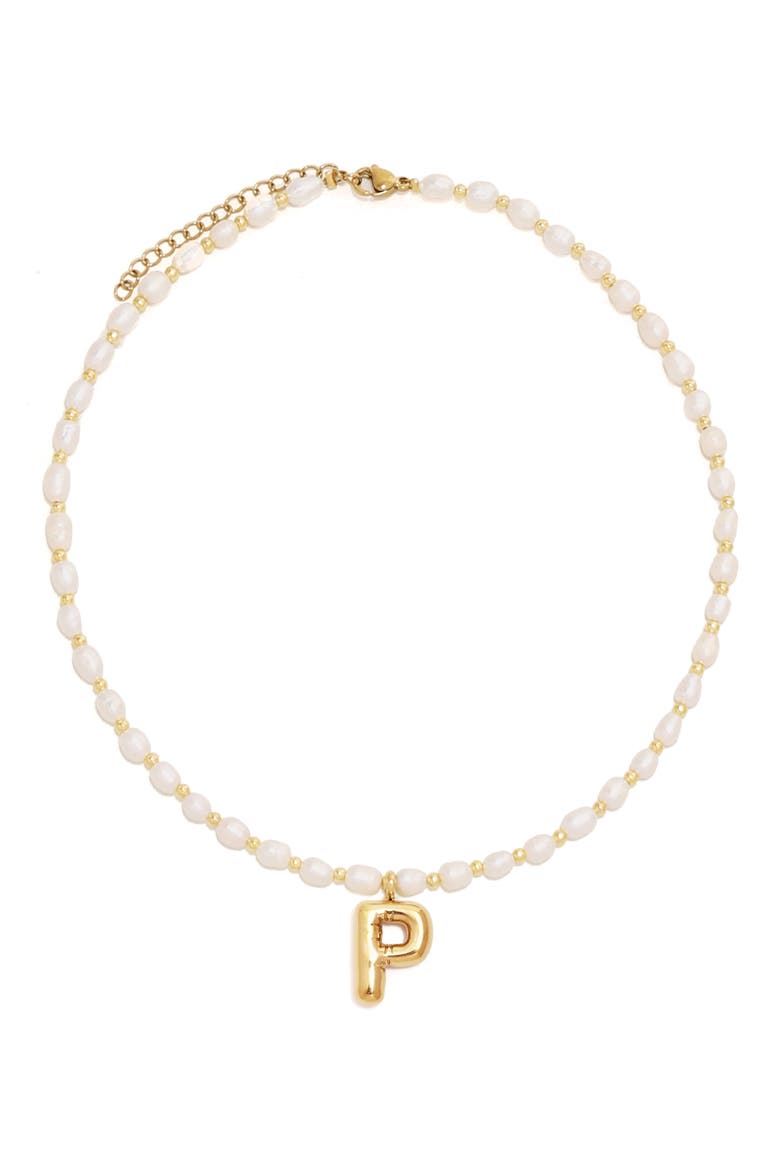 Dainty Initial Pendant Necklace, Main, color, GOLD-P
