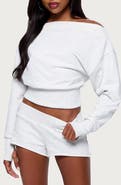 EDIKTED Hennie Off Shoulder Sweatshirt