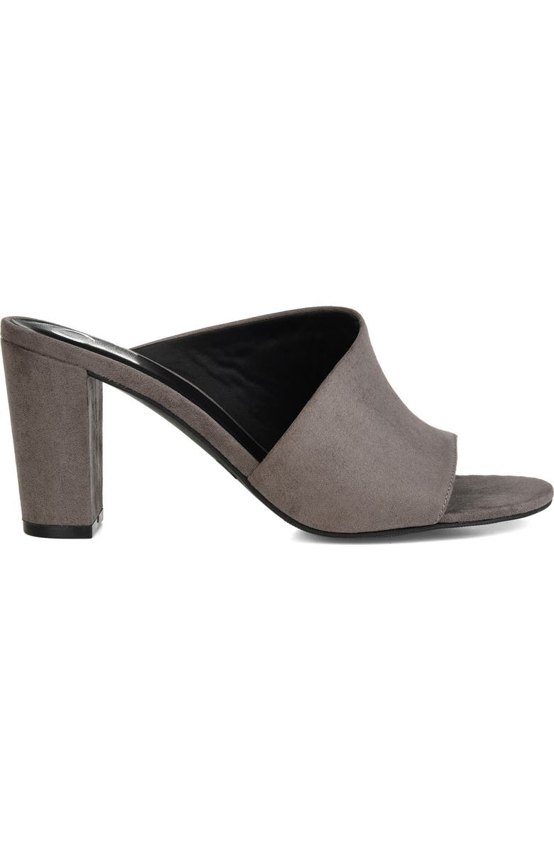 Journee Collection Allea Block Heel Mule - Wide Width, Alternate, color, Grey