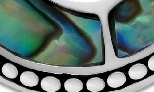 Samuel B. Silver 6.30 Ct. Tw. Abalone G Shape Pendant In Multi