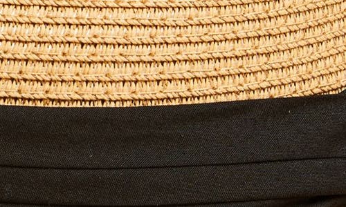 Nordstrom Fray Edge Packable Panama Hat In Dark Natural