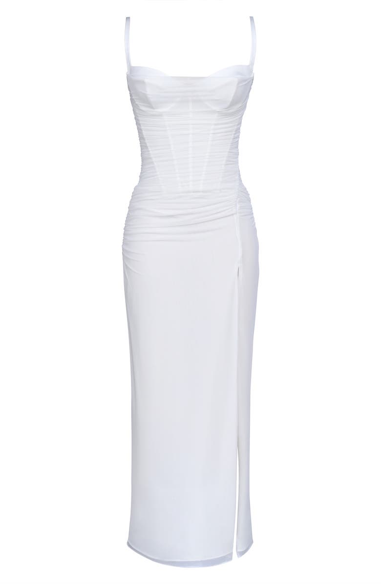 HOUSE OF CB Lini Sleeveless Mesh Dress, Alternate, color, White
