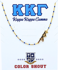 Color Shout Kappa Kappa Gamma Greek Letter Side Set Necklace