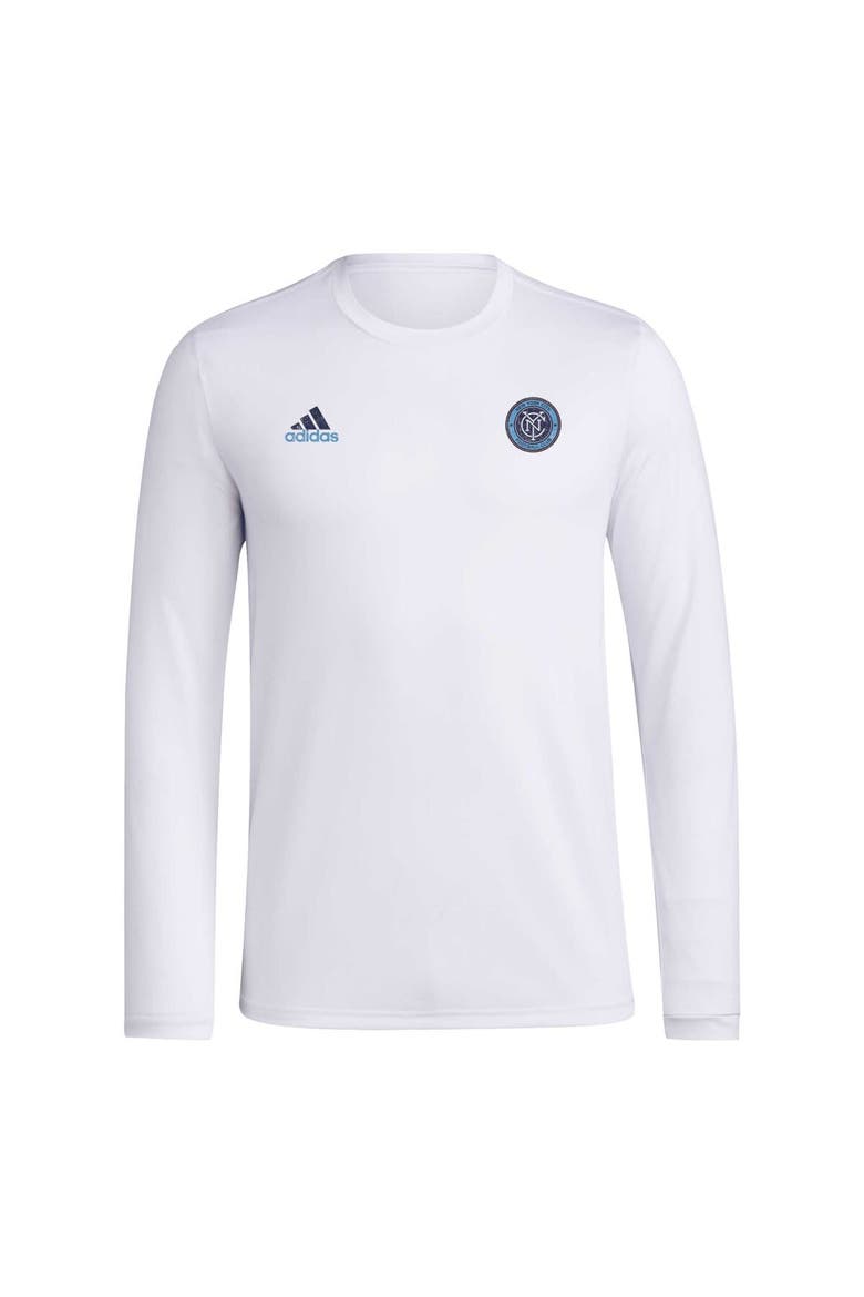 Men's adidas White New York City FC Local Stoic Long Sleeve T-Shirt, Alternate, color, White