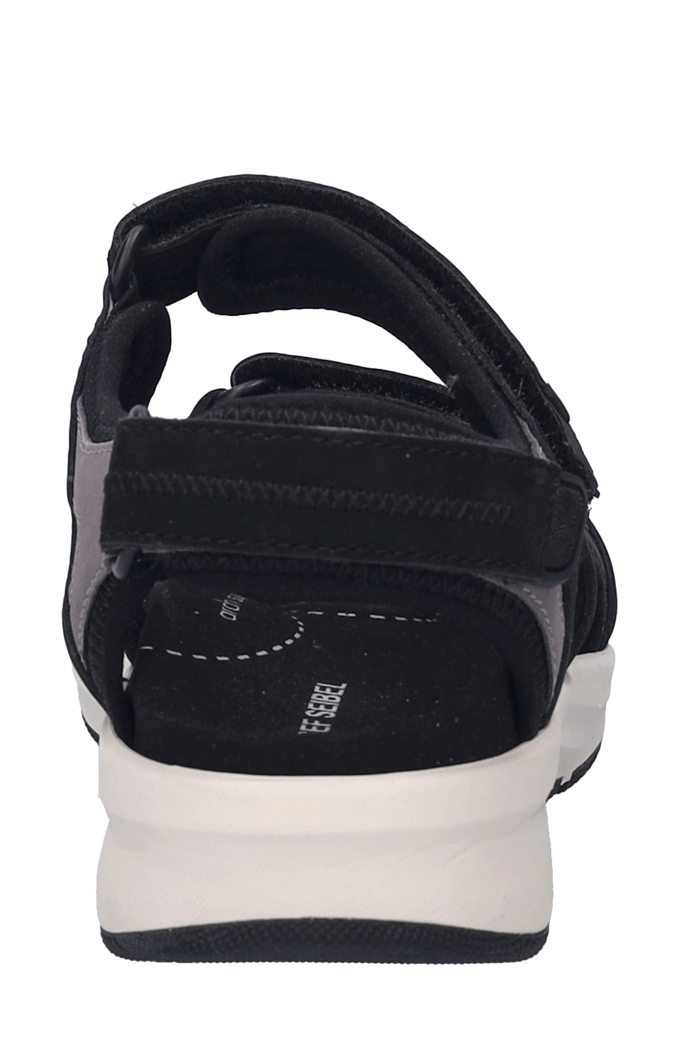 Josef Seibel Estelle 02 Platform Wedge Sandal, Alternate, color, Black Gray