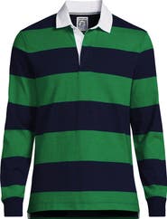 Lands' End Long Sleeve Stripe Rugby Shirt