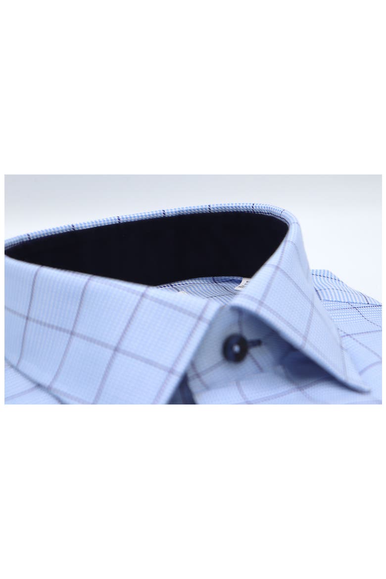 Oxford Windowpane Trim Fit Dress Shirt, Alternate, color, LIGHT BLUE
