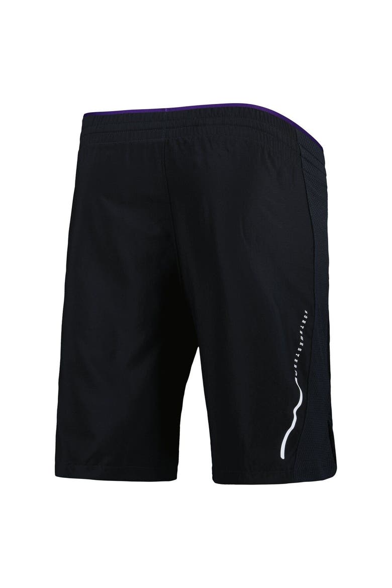 Men's Under Armour Black Northwestern Wildcats Woven Shorts, Alternate, color, Black