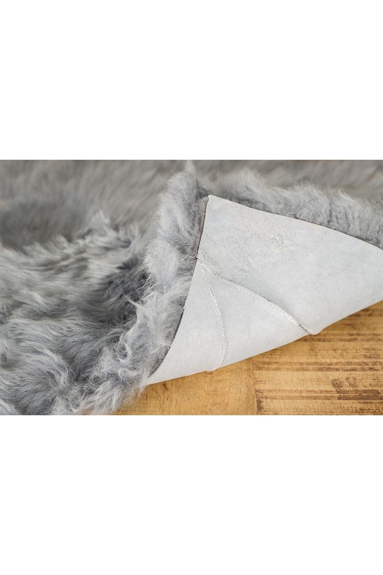 New Zealand Genuine Sheepskin Shearling Chair Seat Pad - Set of 2, Alternate, color, GREY