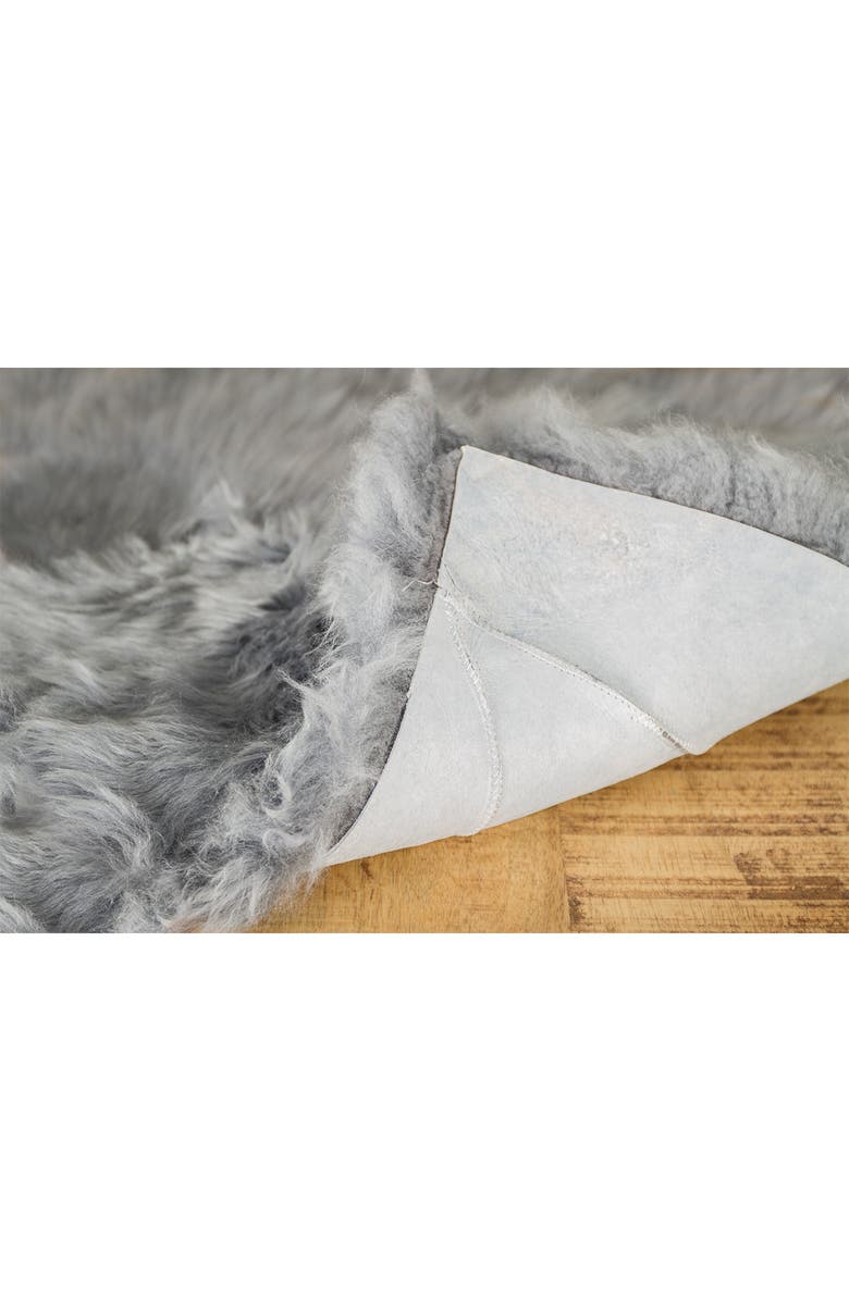 NATURAL New Zealand Genuine Sheepskin Shearling Chair Seat Pad - Set of 2, Alternate, color, Grey
