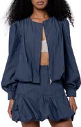 CIEBON Donna Balloon Sleeve Cotton Blend Jacket