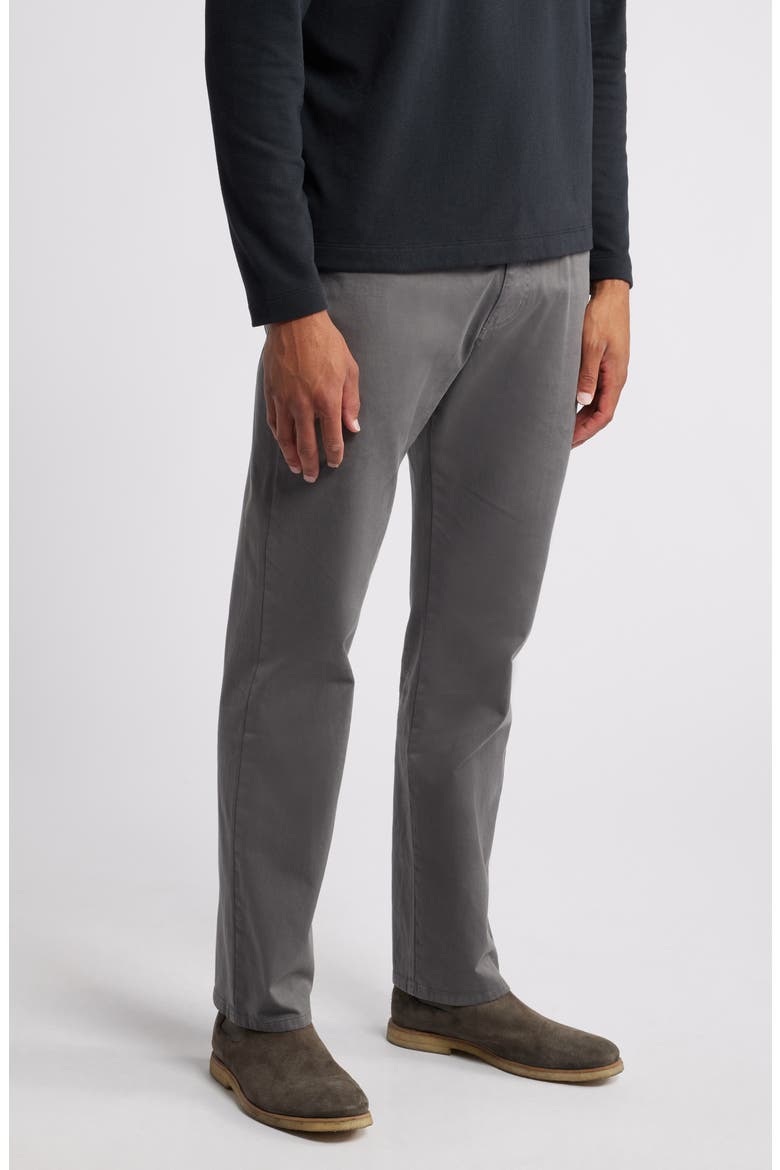Straight Leg Stretch Pima Cotton Pants, Alternate, color, DARK CHARCOAL