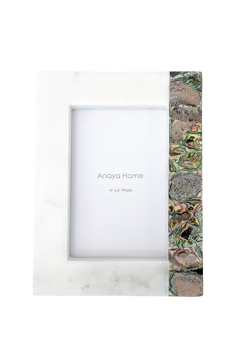 Anaya Rainbow Pearl Marble Picture Frames, Alternate, color, White