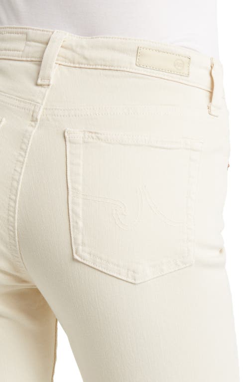 Ag Farrah Crop Bootcut Jeans In Ivory Clay