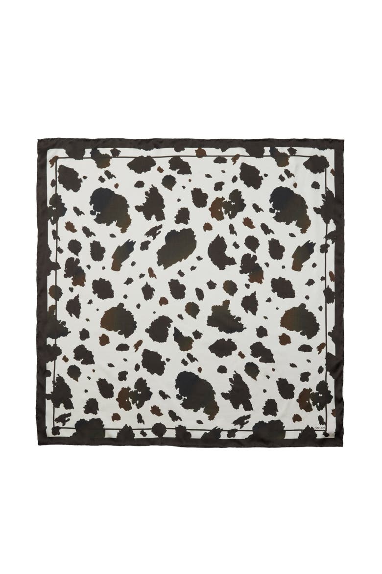 Rome Large Silk Square Scarf 35, Main, color, Dark Brown