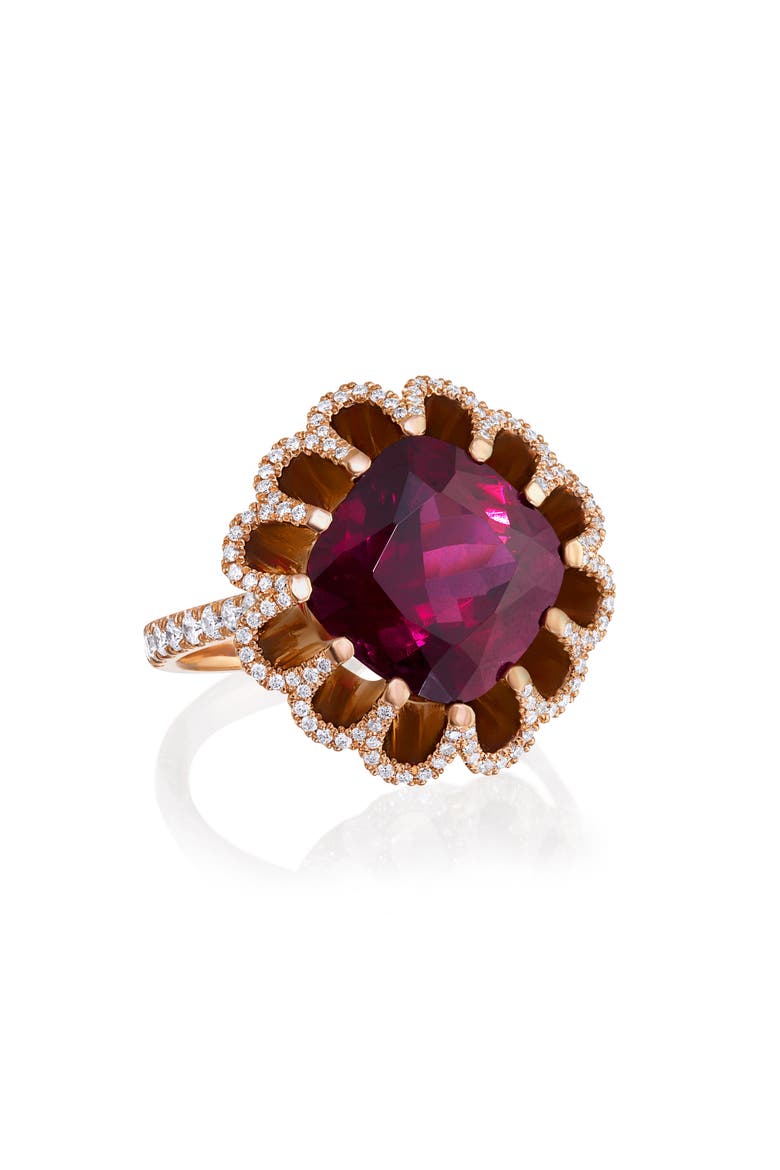 Imperial Hues Garnet & Diamond Ring, Main, color, 18K ROSE GOLD