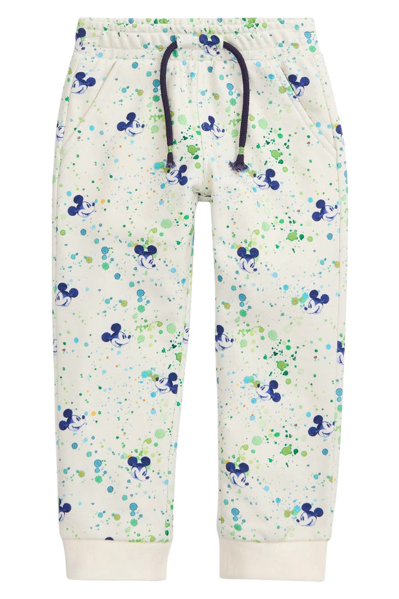 x Disney Kids' Mickey Splatter Print Joggers, Main, color, WHITE MULTI