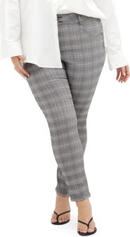 City Chic Bengaline Check Skinny Leg Pants