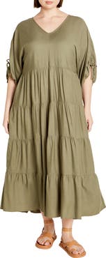City Chic Jenna Tiered Maxi Dress