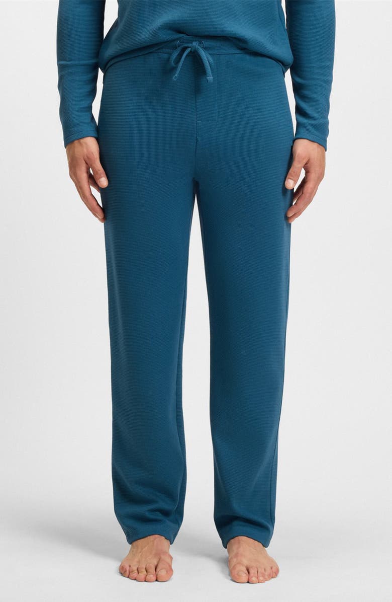 BOSS Waffle Knit Lounge Pants, Main, color, Open Blue