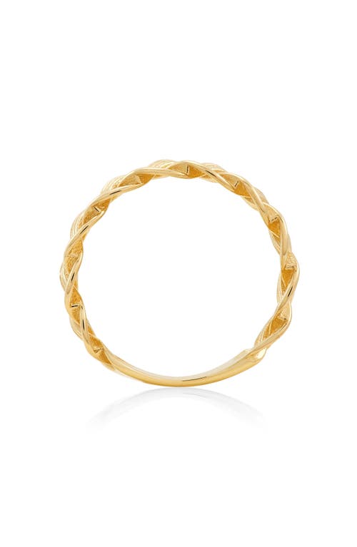 Frankie & Zoe Braided Band Ring In Gold