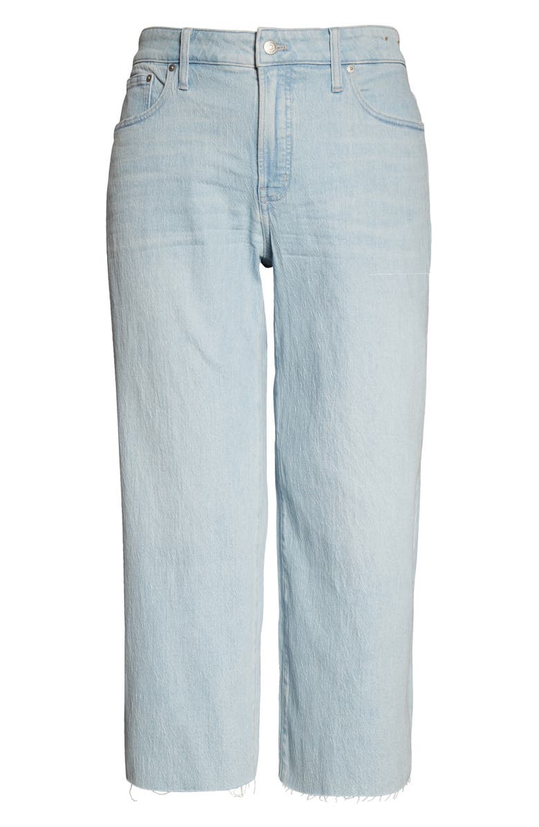 Madewell The Plus Perfect Vintage Wide Leg Raw Hem Crop Jeans, Alternate, color, Ward Wash