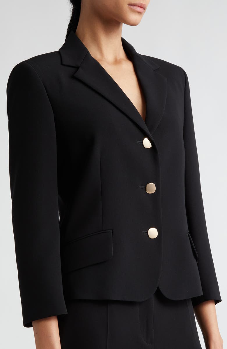 Max Mara Studio Cancan Belted Three Quarter Sleeve Cady Blazer, Alternate, color, 