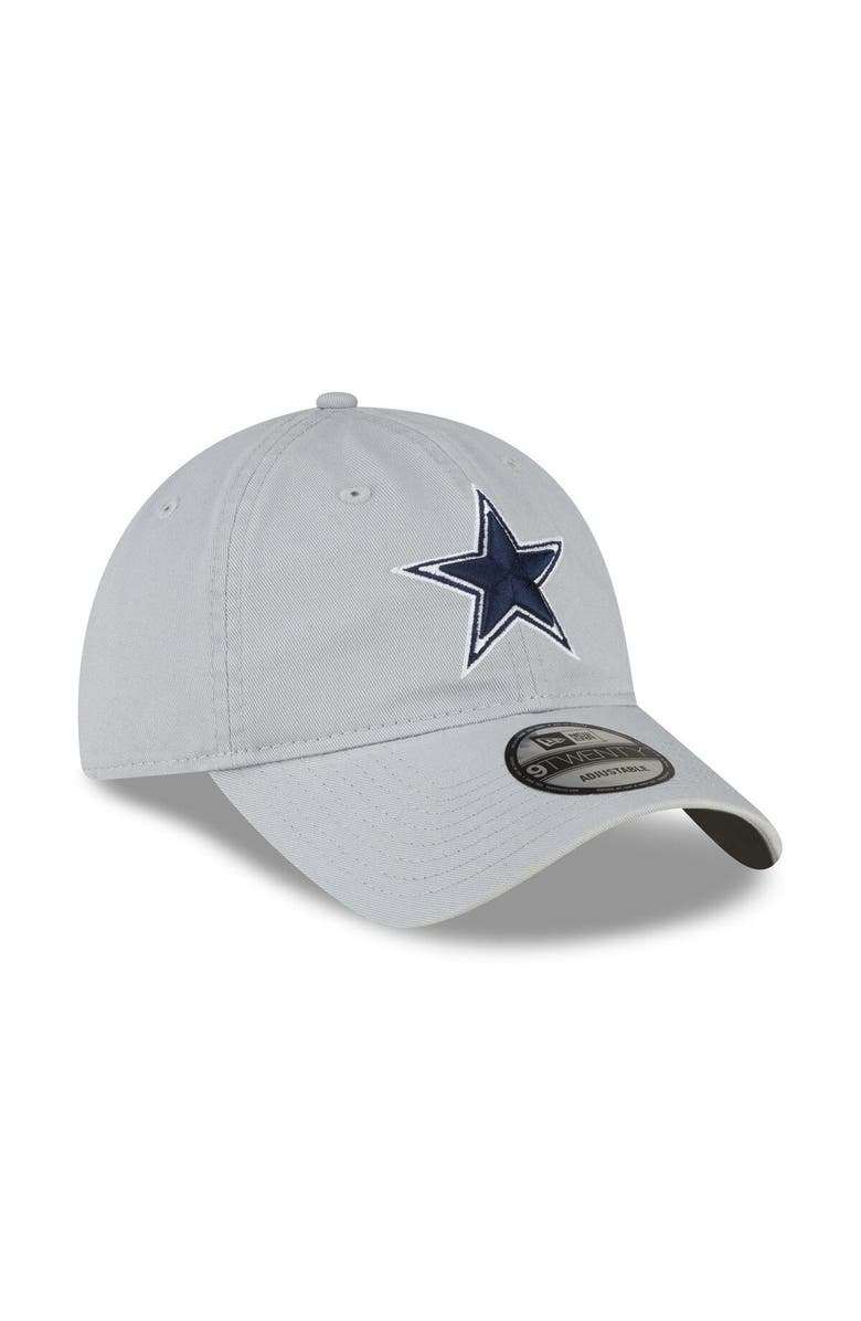 New Era Men's New Era Gray Dallas Cowboys Core Classic 2.0 9TWENTY Adjustable Hat, Alternate, color,