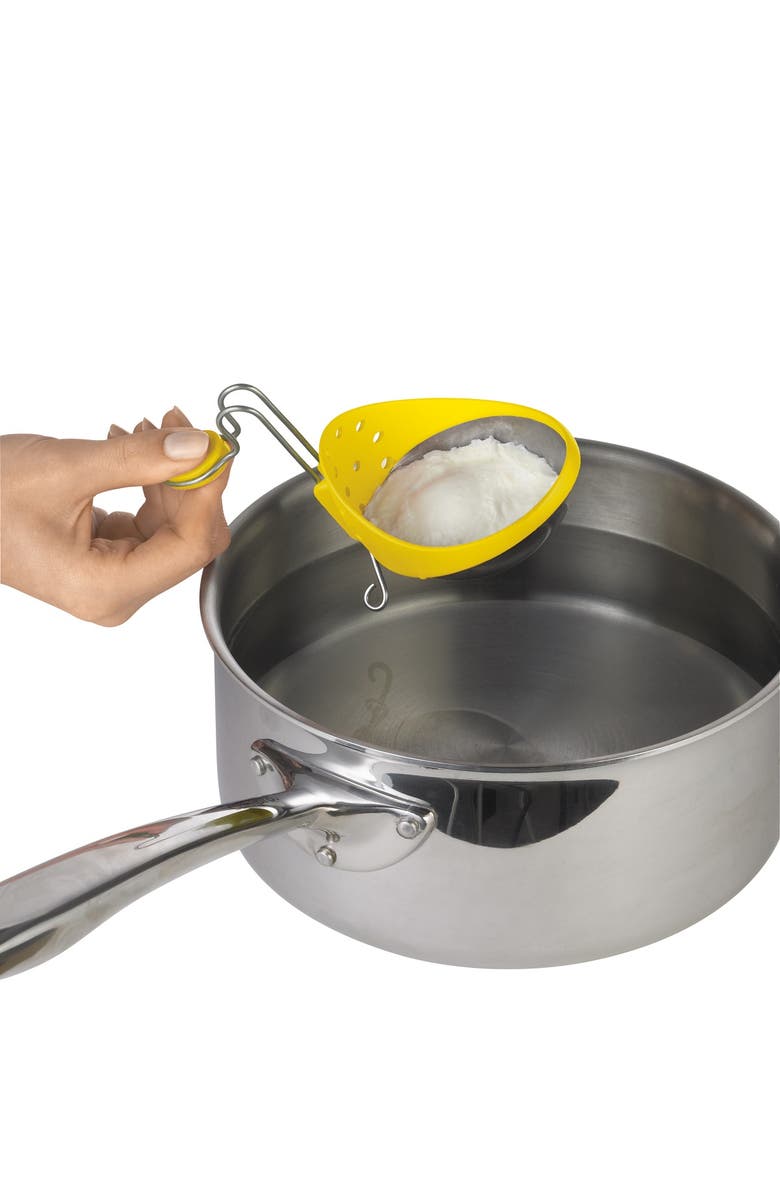 CUISIPRO Stainless Steel Egg Poacher Set Of 2 Poachers, Alternate, color, Yellow