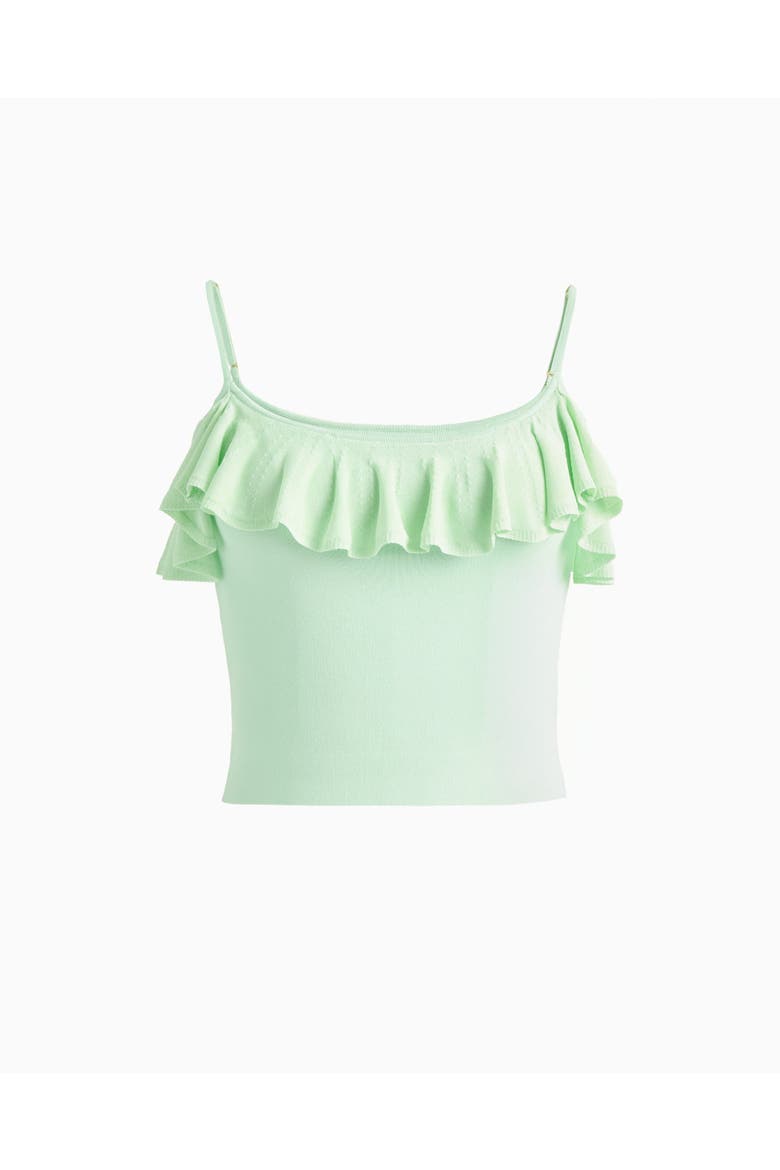Evelyn Ruffle Cami, Alternate, color, Misty Jade