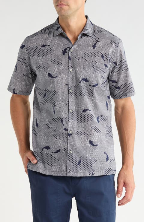 Katazome Short Sleeve Button Up Shirt