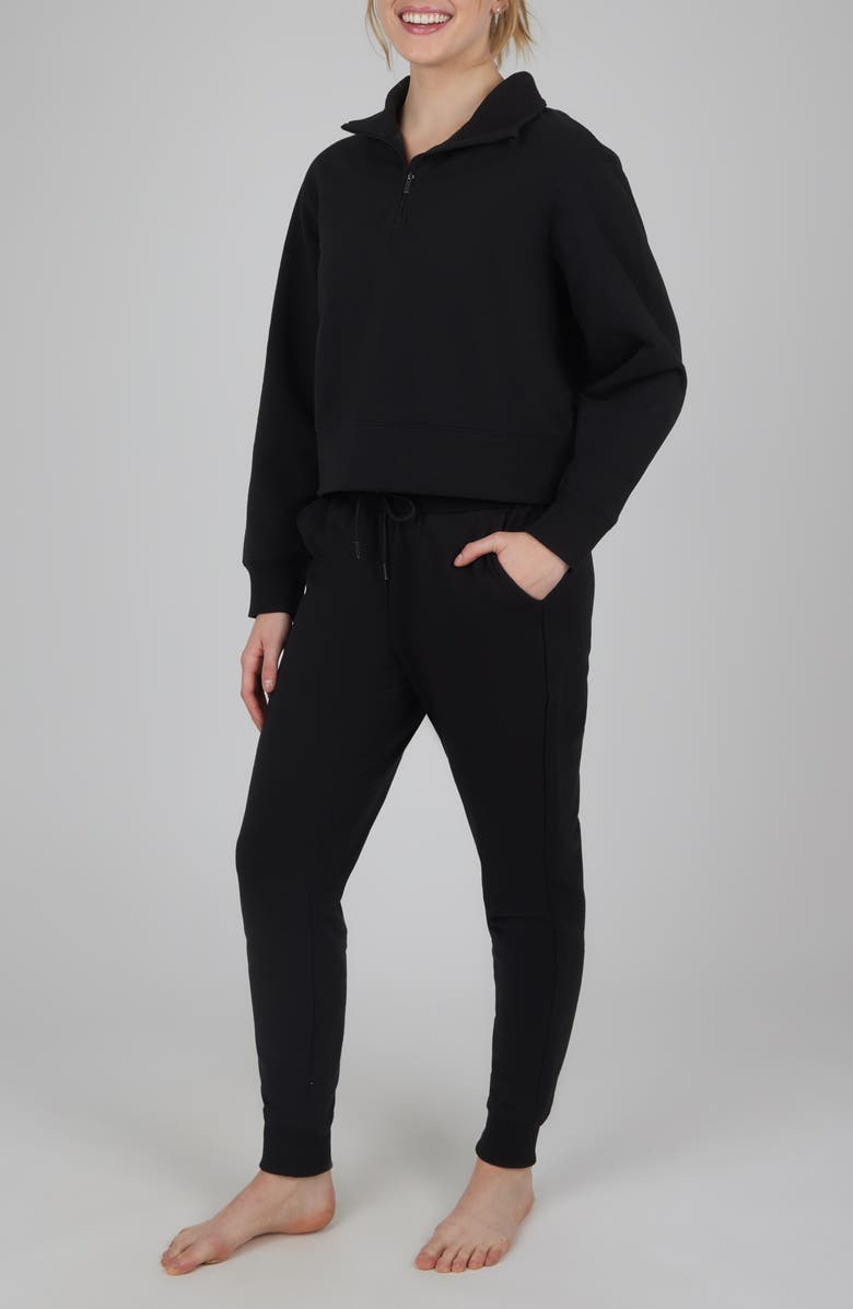 YOGALICIOUS Half Zip Pullover & Joggers 2-Piece Set, Alternate, color, 