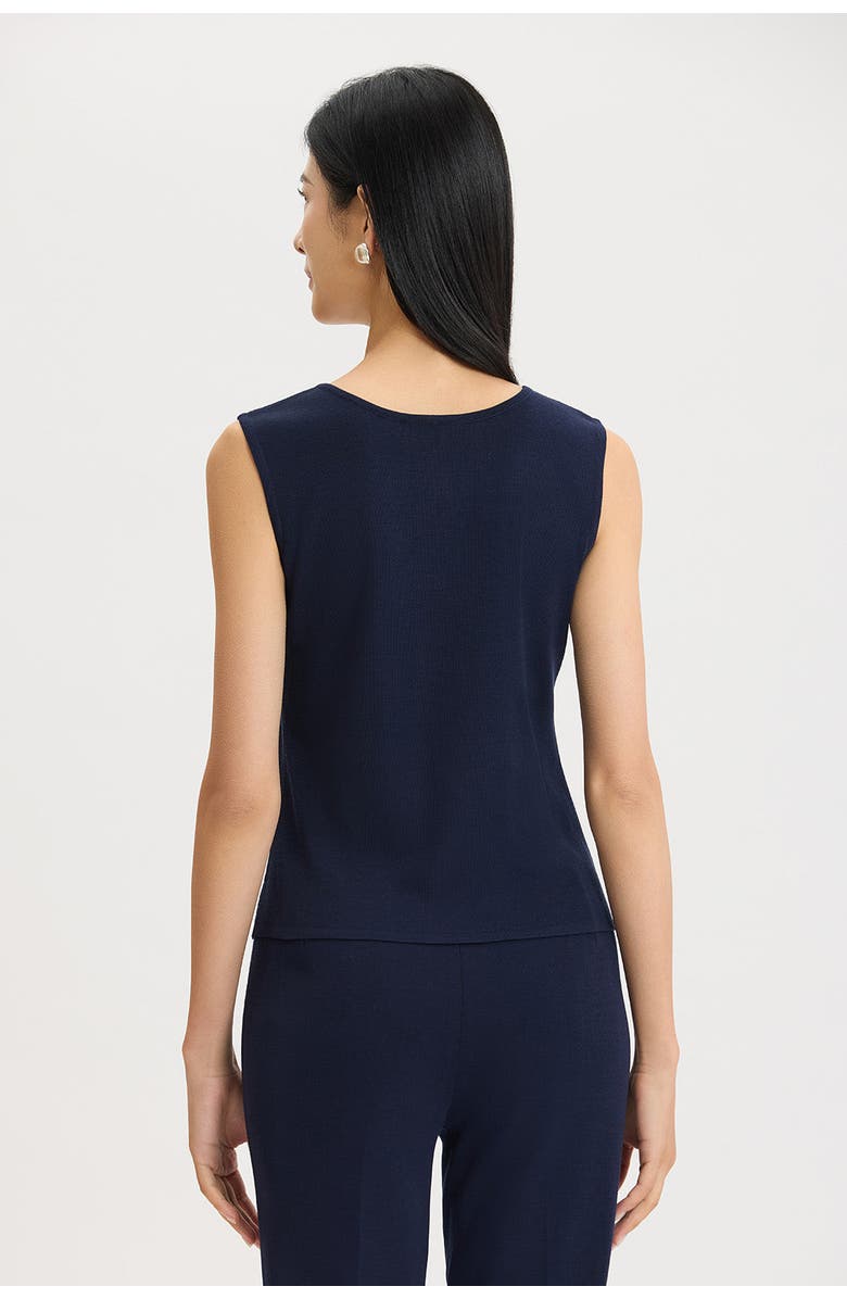 Ming Wang Scoop Neck Tank, Alternate, color, Indigo