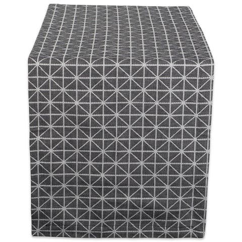 Black/White Triangle Table Runner 14X108