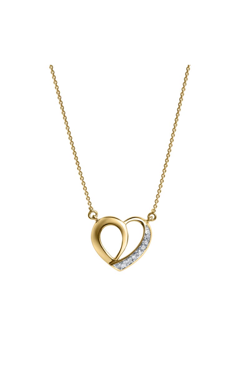 LuvMyJewelry Mirella Love Diamond Necklace in 14K Gold, Main, color, 14K Yellow Gold