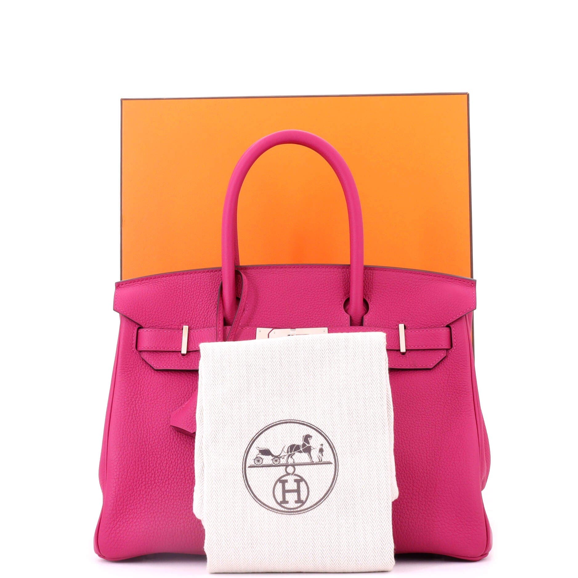 Pre-Owned Hermes Birkin Handbag Pink Togo with Palladium Hardware 30, Alternate, color, 
