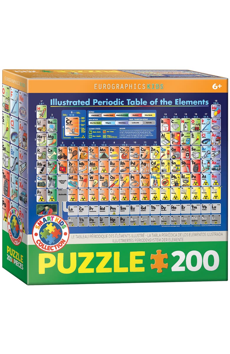 Eurographics Periodic Table Illustrated Puzzle, 200 Pieces, Main, color, Multicolored