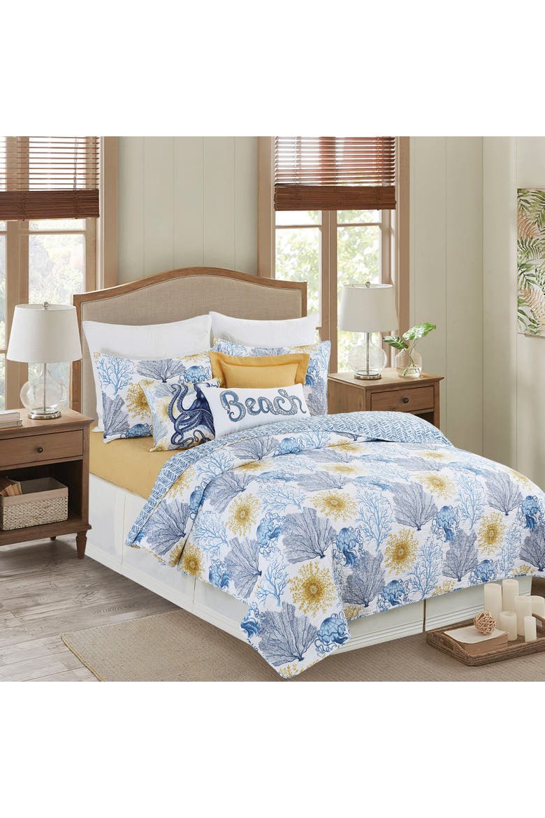 Monterey Mist Bedspread, Main, color, Blue