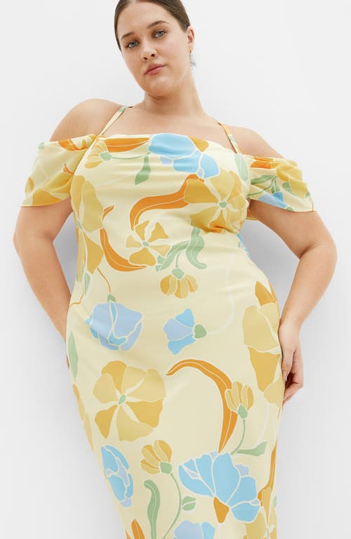 CITY CHIC CITY CHIC PRINT OFF THE SHOULDER MAXI DRESS