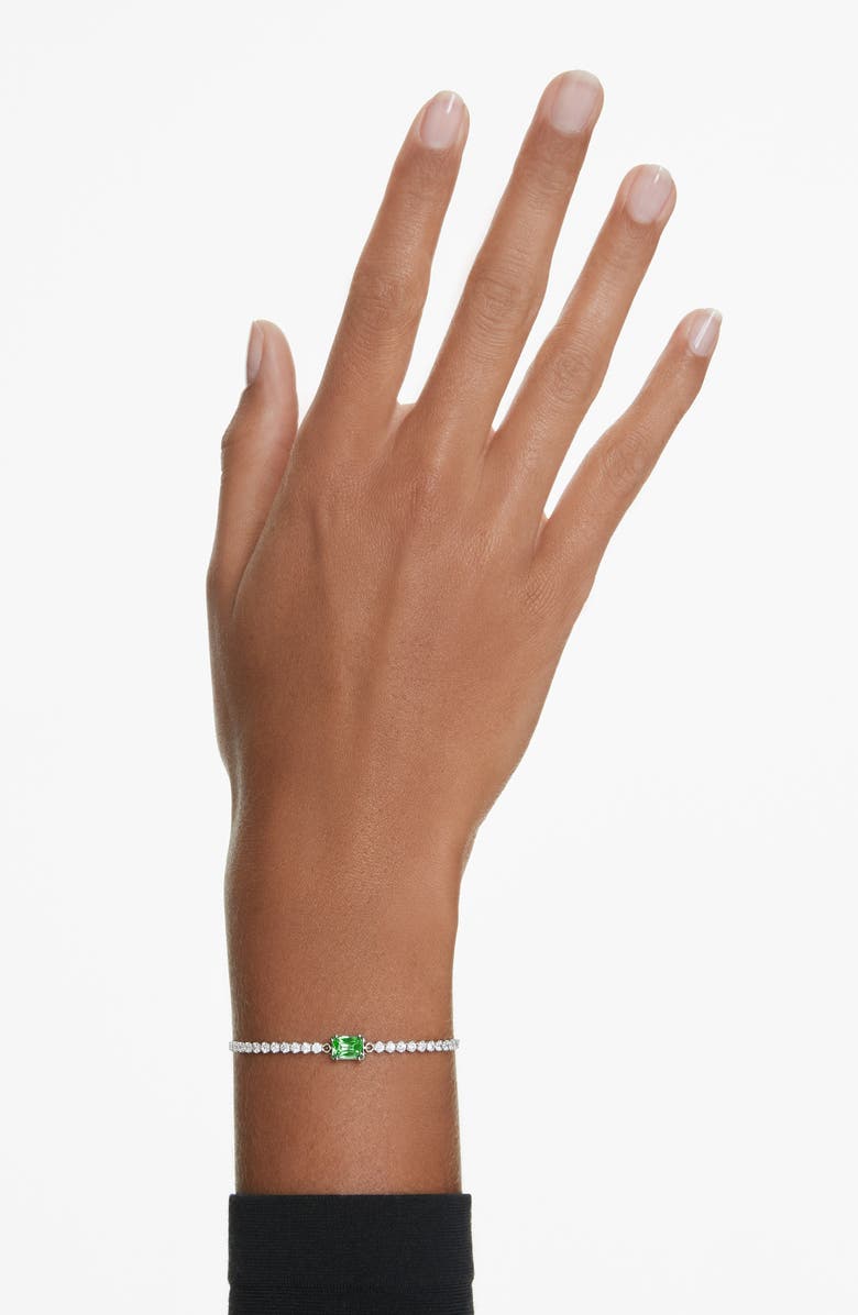 Swarovski Matrix Slider Bracelet, Alternate, color, Green