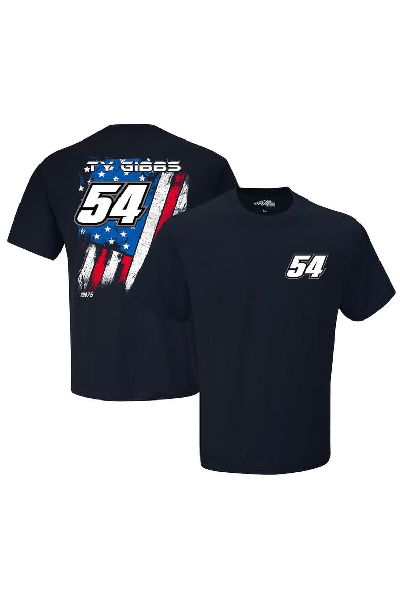 Men's Joe Gibbs Racing Team Collection Navy Ty Gibbs Exclusive Tonal Flag T-Shirt, Alternate, color, Navy