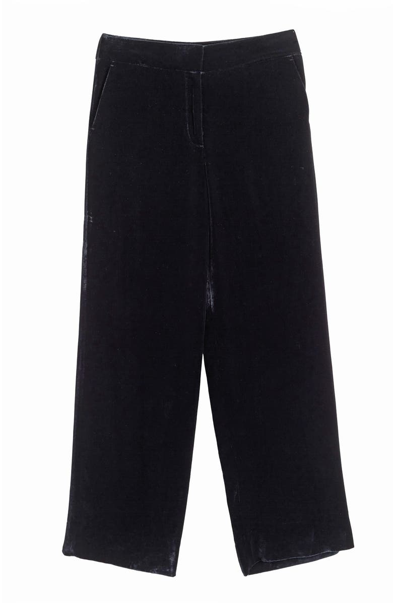 Chinti & Parker Velvet Trousers, Alternate, color, Black