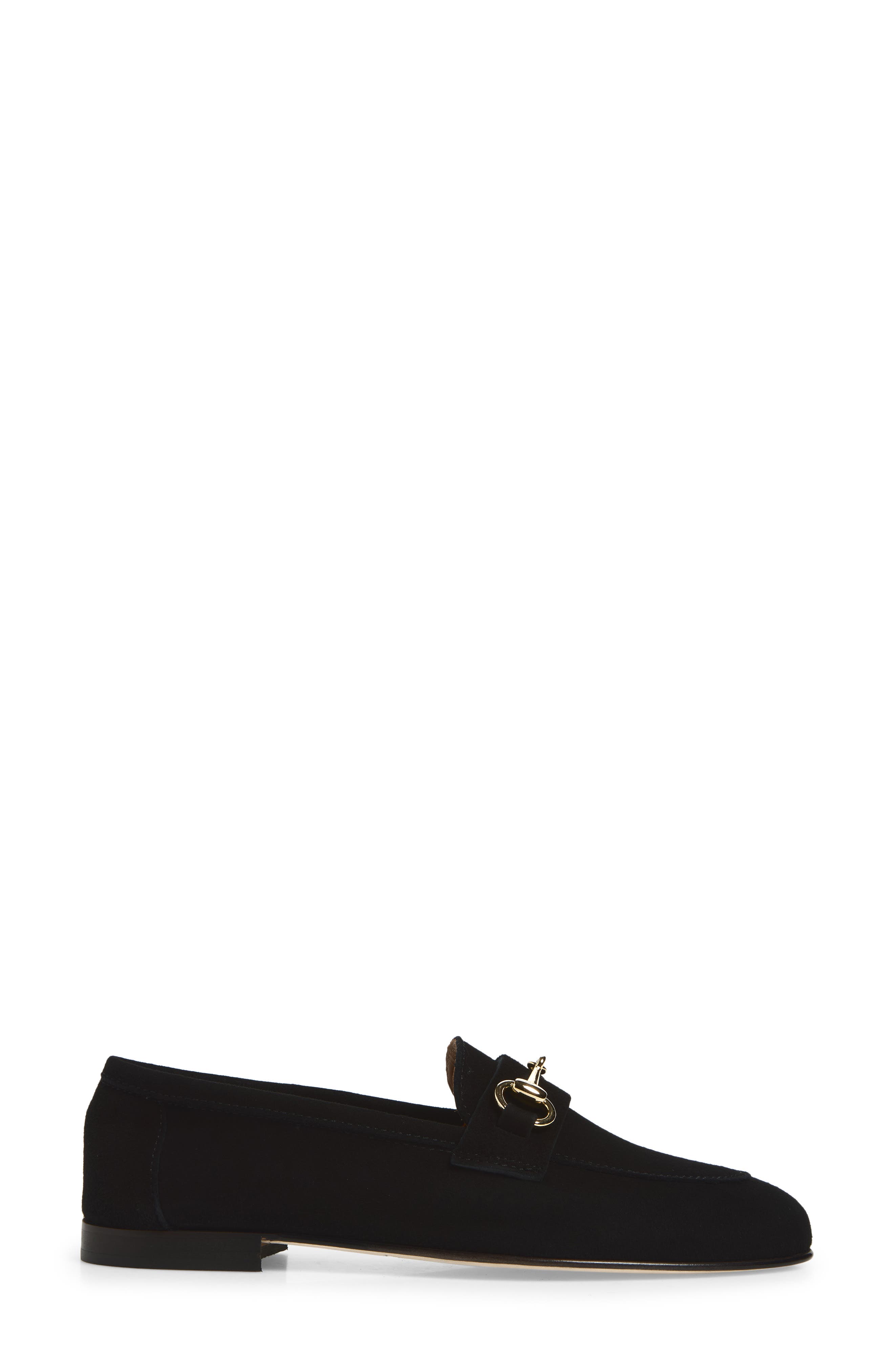Cassie Bit Loafer, Alternate, color, BLACK SUEDE