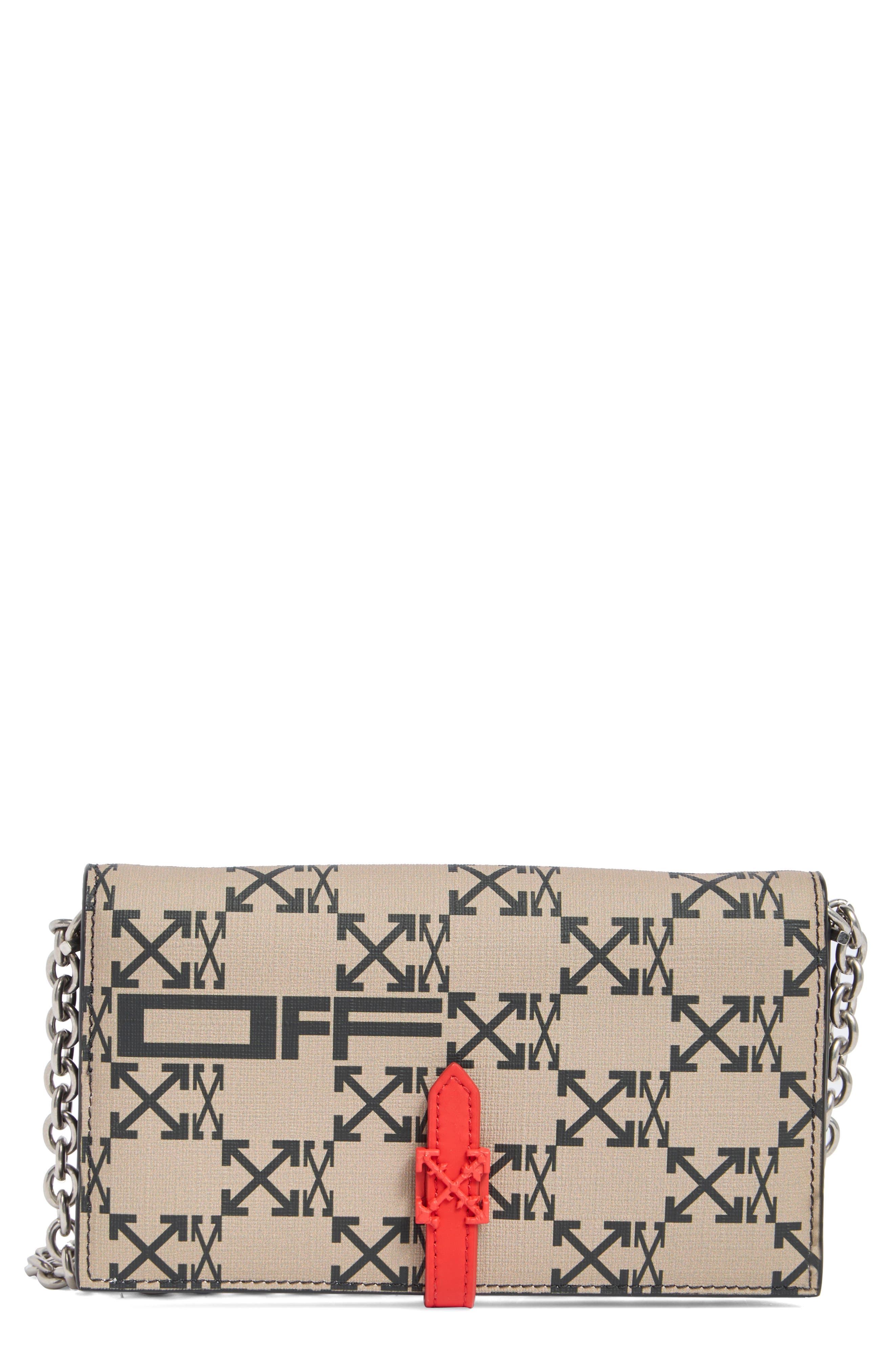 Off-White Monogram Wallet On A Chain, Main, color, 