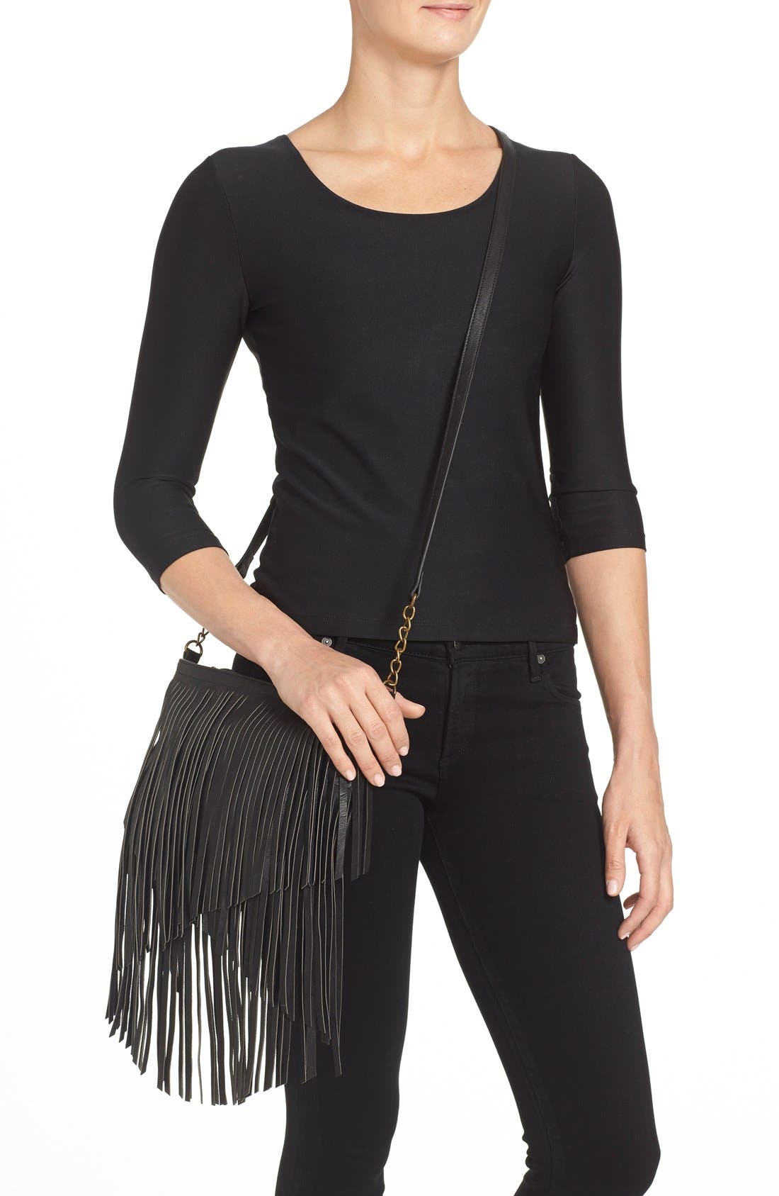 BP. Layered Fringe Crossbody Bag, Alternate, color, 