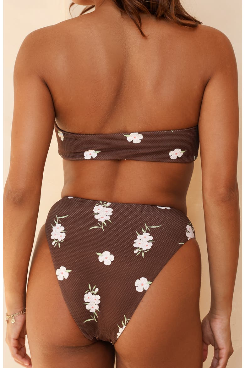 Amalfi String Tie Bandeau Bikini Top, Alternate, color, Enchanted