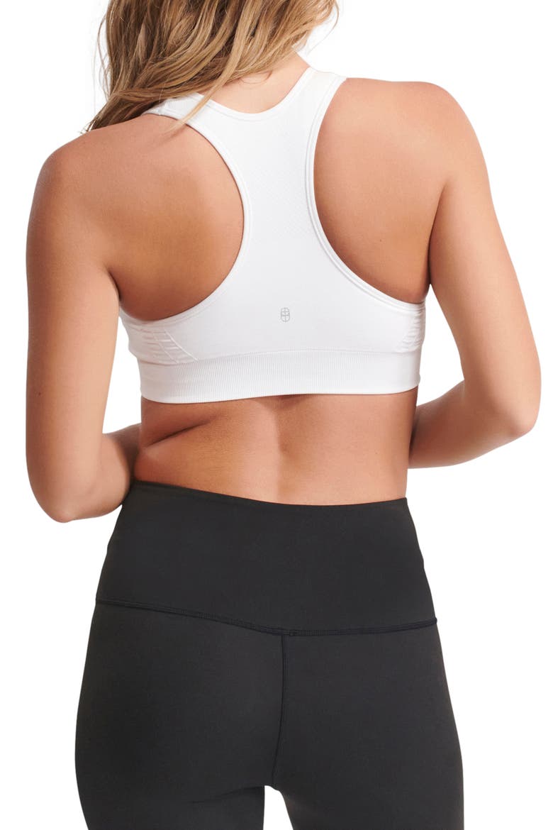 The Nowsunday Racerback Sports Bra, Alternate, color, White