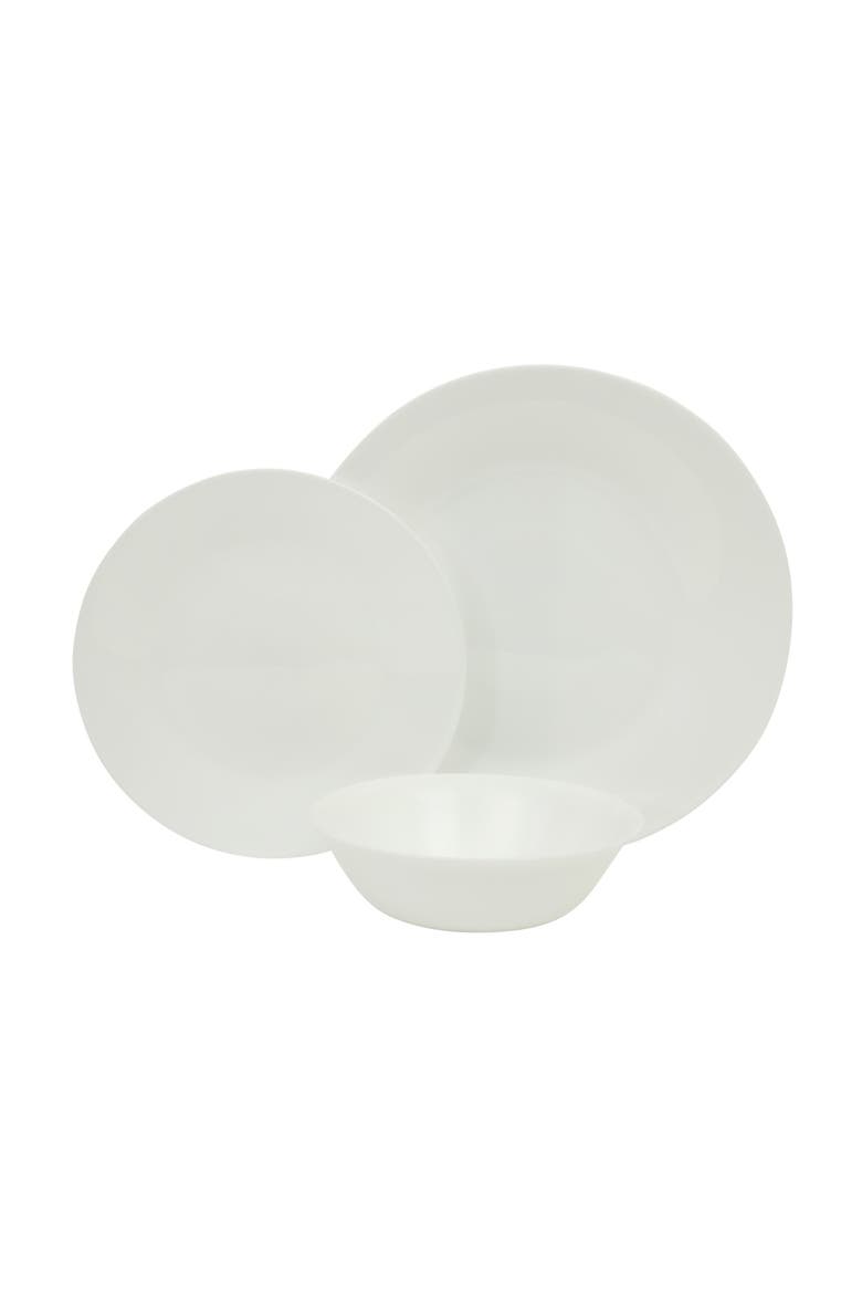 Vanilla Hills Opal Glass Dinnerware Set, Alternate, color, White